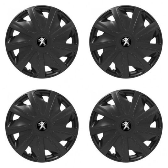 Kerékkupak Peugeot (régi logó) furgonokhoz 15 Craft black