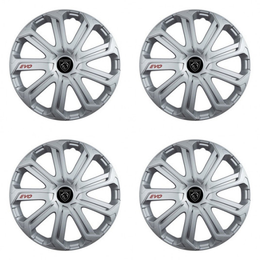 Kupaktök a Peugeot-hez (új embléma) 14 Evo silver