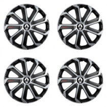 Kerékagy borítók Renault-hoz (régebbi logó) 16 Evo black&silver