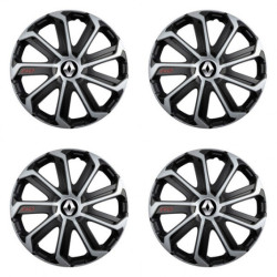 Kerékagy borítók Renault-hoz (régebbi logó) 16 Evo black&silver