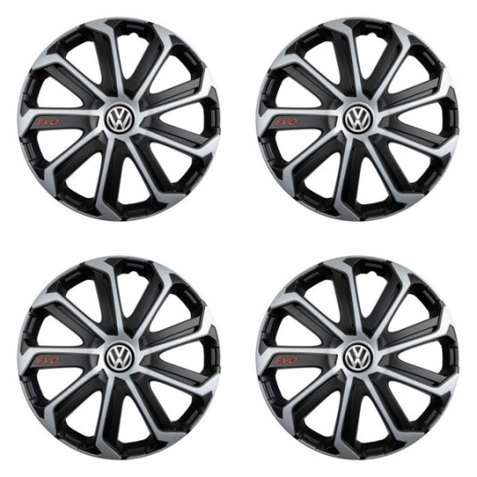 Dísztárcsa VW-hez (fekete) 15 Evo black&silver