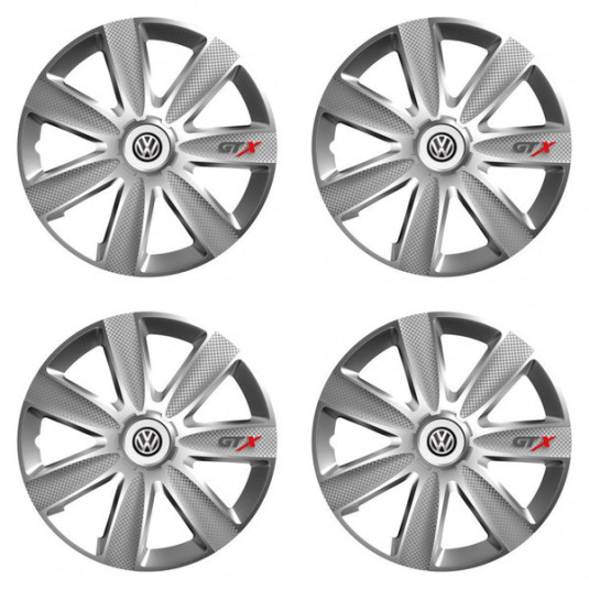 Kupaktámaszok VW (fekete) 15 GTX CARBON ezüst