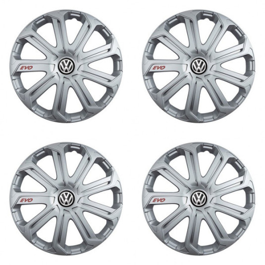 VW (fekete) 16 Evo silver kerékabrosz