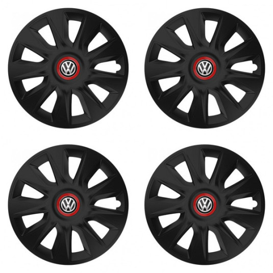 Kerékagy sapka VW (fekete) 16 STRATOS RR black