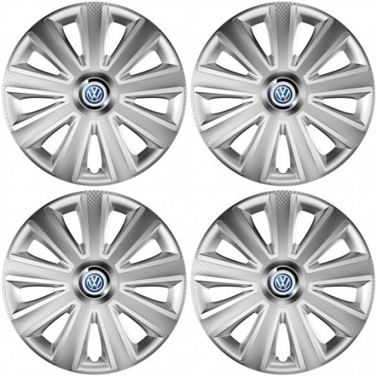 VW féldíszgömb (kék) 14 Aviator carbon RC silver