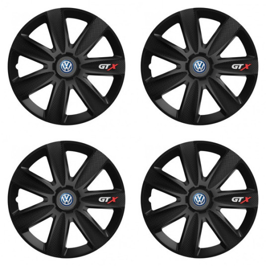Kupak VW (kék) 15 GTX CARBON fekete