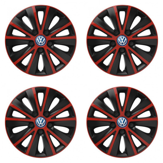 Kupak VW (kék) 15 RAPIDE red and black
