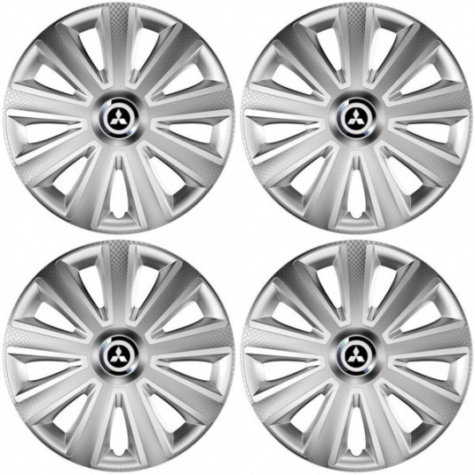 Kupak Mitsubishi-hez (ezüst) 14 Aviator carbon RC silver