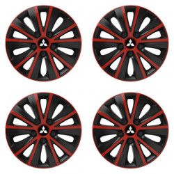 Mitsubishi (ezüst) 16 RAPIDE vörös és fekete kupak