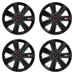 Kerékagy fedele a Mitsubishi számára (piros) 15 GTX CARBON fekete