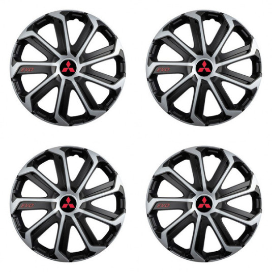 Felnikövér Mitsubishi (piros) 16 Evo fekete&ezüst