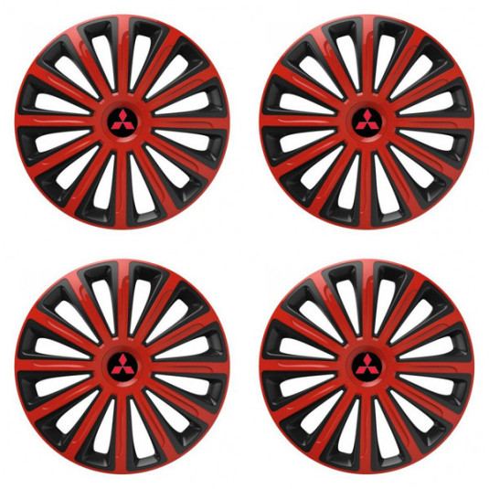Kupak Mitsubishi-hez (piros) 16 TREND red and black