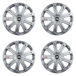 Kupakgyűrűk Fiat-hoz (fekete) 14 Evo silver