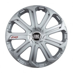 Kupakgyűrűk Fiat-hoz (fekete) 14 Evo silver