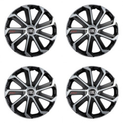 Fiat kerékabrosz (fekete) 14 Evo black&silver
