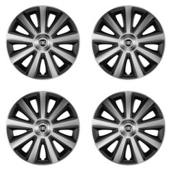 Kupak Fiat (fekete) 14 Aviator carbon silver&black