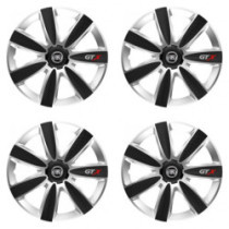 Kerékközépkupak Fiat (fekete) 15 GTX CARBON silver/black