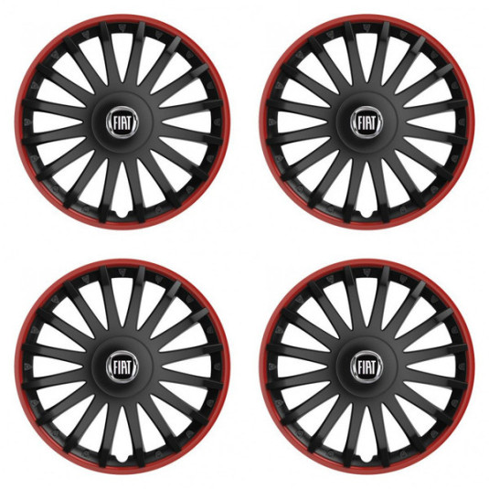 Kupakok Fiat (fekete) 15 CRYSTAL RO black számára
