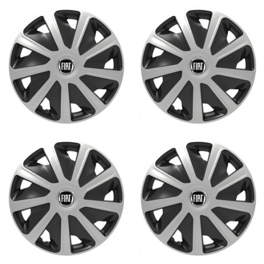 Felni sapka Fiat (fekete) kisteherautókhoz 15 Craft silver and black