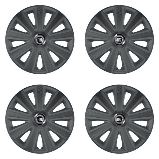 Kupakkörök Fiat (fekete) 16 Aviator carbon RC16 grafite