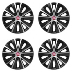 Felni sapkák Fiat-hoz (piros) 14 RAPIDE silver and black