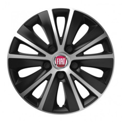 Felni sapkák Fiat-hoz (piros) 14 RAPIDE silver and black