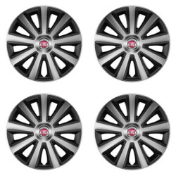 Fiat (piros) 15 Aviator carbon silver&black felni kupak