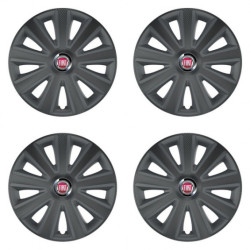 15 Aviator carbon grafite felni-kupak Fiat (piros)