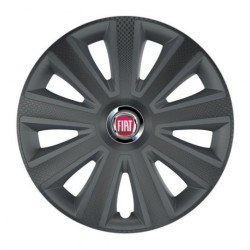 15 Aviator carbon grafite felni-kupak Fiat (piros)