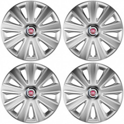 Kupakja a Fiathoz (piros) 15 Aviator carbon ezüst