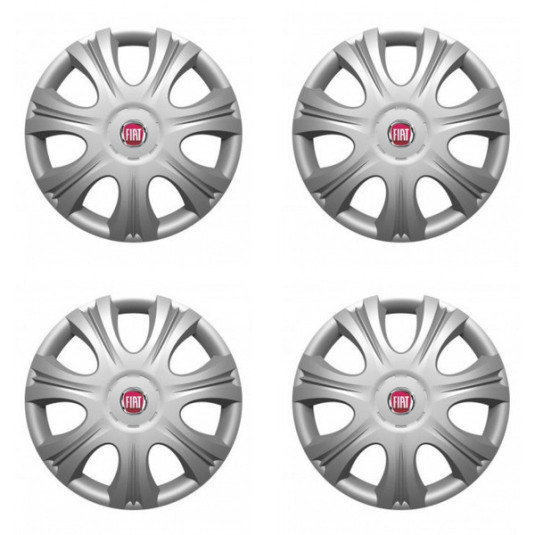 Fiat autóhoz szóló kerékborítások (piros) 15 IMPULSE