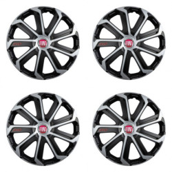 Fiat kerékabroncscsillagok (piros) 16 Evo black&silver