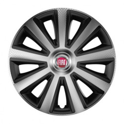 Kerékközépnugatok Fiat (piros) 16 Aviator carbon silver&black