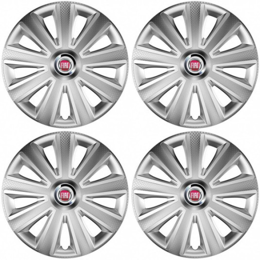 Kupak Fiat-hoz (piros) 16 Aviator carbon RC 16 silver