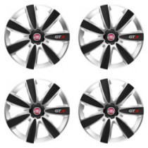 Díszkupak Fiat-hoz (piros) 16 GTX CARBON silver/black