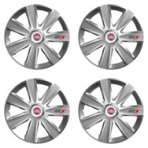 Naafdoppen Fiat számára (piros) 16 GTX CARBON silver