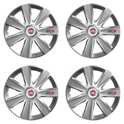 Naafdoppen Fiat számára (piros) 16 GTX CARBON silver
