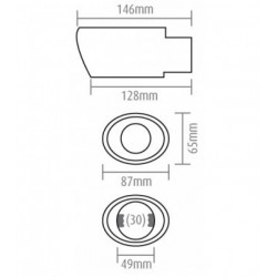 Kipufogócső végpiece (Ø kipufogó max. 43mm)