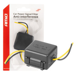 Autós zajszűrő szűrő üvegbiztosítékkal 12V AMiO-04099