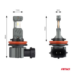 LED fényszóró izzók Hybrid sorozat H8 H9 H11 H16 6000K Canbus 60W AMIO-04116