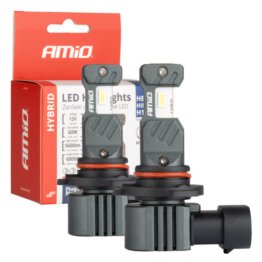 LED fényszóró izzók Hybrid sorozat HB3 HIR1 H10 6000K Canbus 60W AMIO-04117