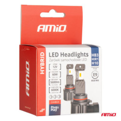 LED fényszóró izzók Hybrid sorozat HB3 HIR1 H10 6000K Canbus 60W AMIO-04117