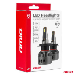 LED elővilágítás izzók K3 H4/H19 12V 6000K canbus AMIO-03682