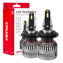 LED fényszórófénytornyozó K3 H7 12V 6000K canbus AMIO-03683