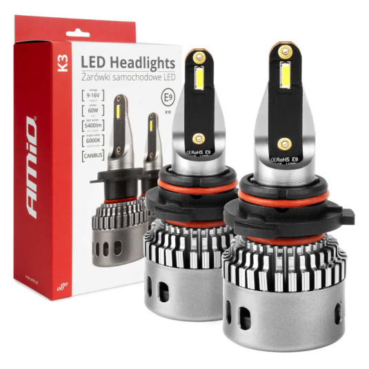 LED izzók főfénye K3 HB4 9006 12V 6000K canbus AMIO-03688