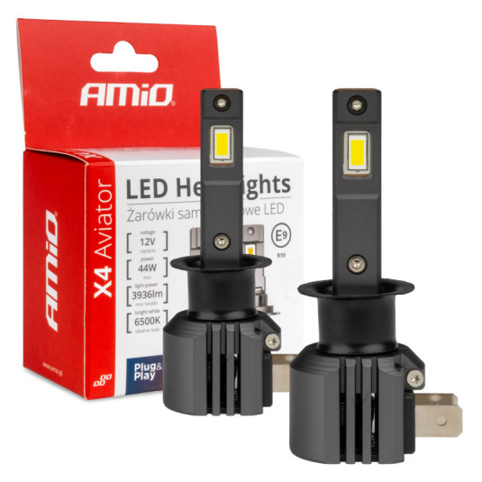 LED izzók X4-series AVIATOR H1 6500K max 44W AMIO-03761