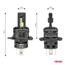 LED izzók X4-series AVIATOR H4/H19 6500K max 44W AMIO-03763