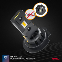 LED izzók X4-series AVIATOR H7/H18 6500K max 44W AMIO-03764
