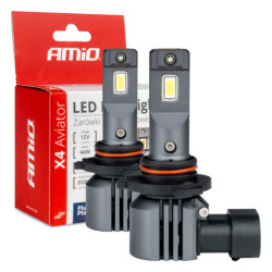LED izzók X4-series AVIATOR HB3 9005 HIR1 9011 H10 6500K max 44W AMIO-03766