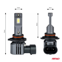 LED izzók X4-series AVIATOR HB3 9005 HIR1 9011 H10 6500K max 44W AMIO-03766
